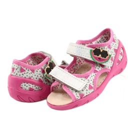 Sandali Befado scarpe per bambini 065P148 rosa argento grigio 5