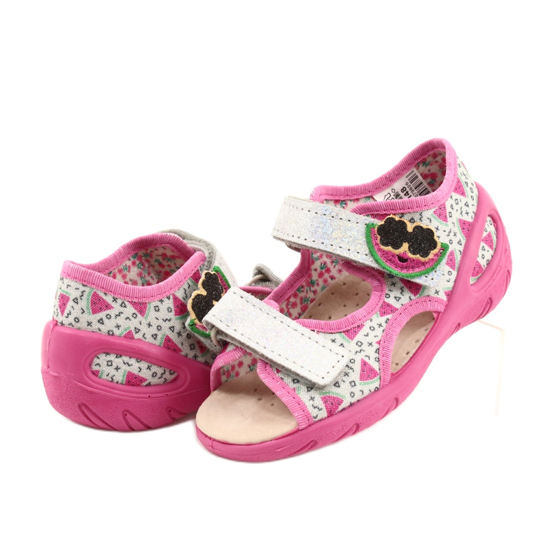 Sandali per bambini preventivi Befado 065X148 rosa argento grigio 5