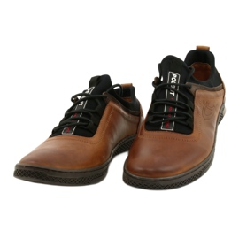 Polbut Scarpe casual da uomo in pelle K24 1337 marrone 2