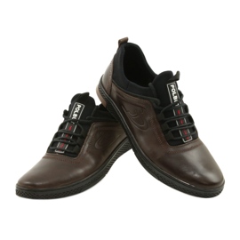 Polbut Scarpe casual da uomo in pelle K24 marrone 1