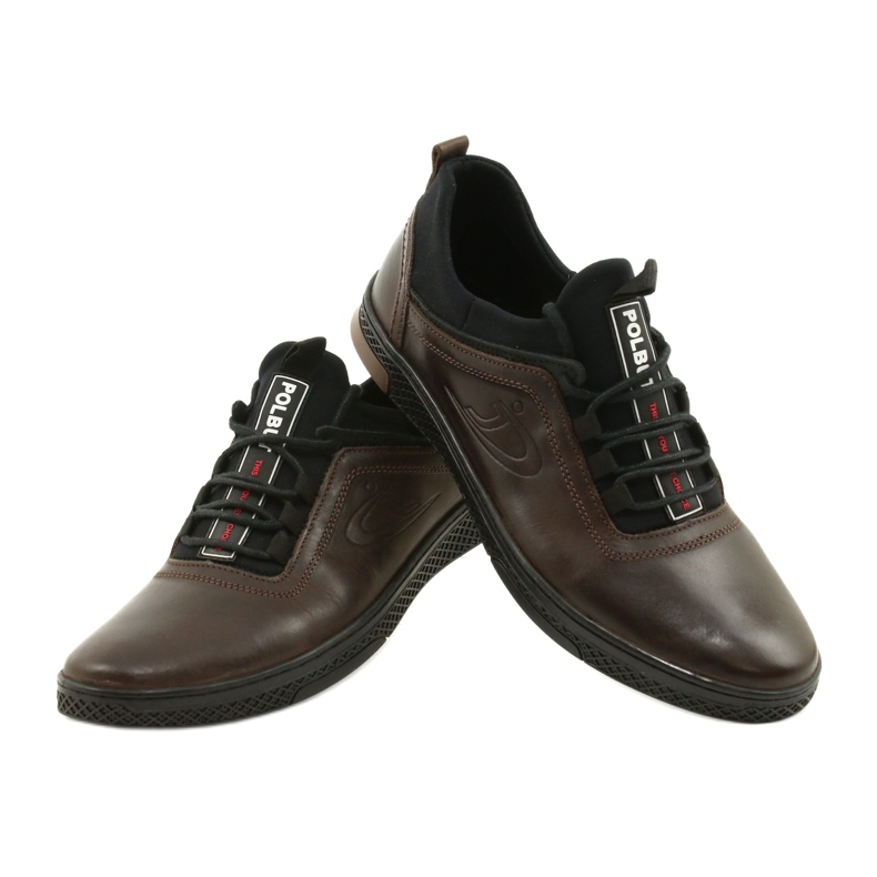 Polbut Scarpe casual da uomo in pelle K24 marrone 1