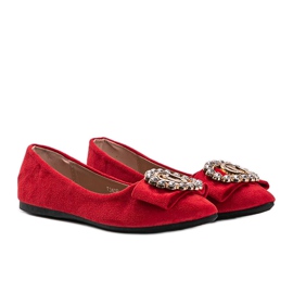 Ballerine rosse con fibbia Ciara rosso 1