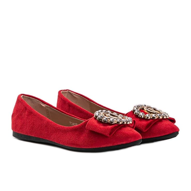Ballerine rosse con fibbia Ciara rosso 1