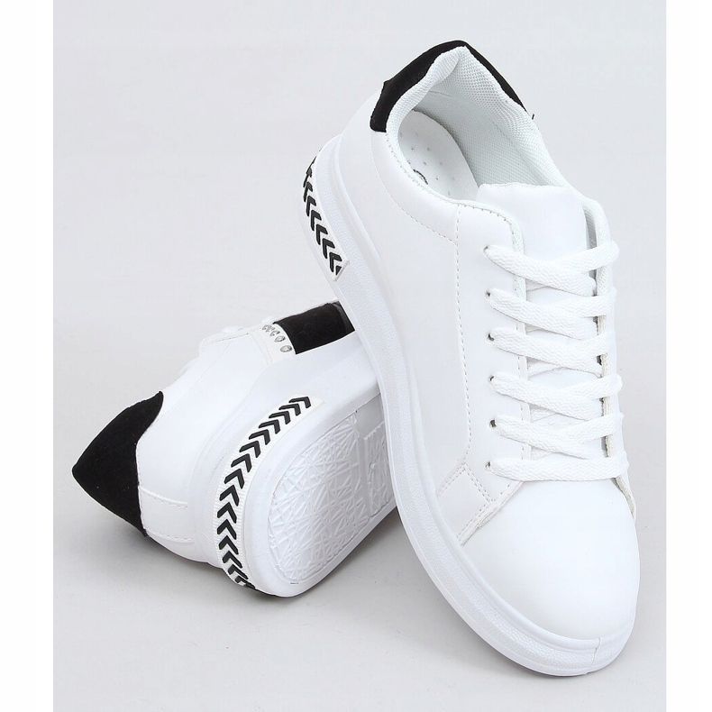 Sneakers da donna bianche CC-42 WHITE / BLACK bianco nero 1