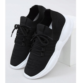 Nero LA40 Scarpe sportive calzini neri 1