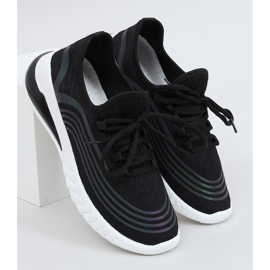 Nero 3436 Calze nere scarpe sportive 1