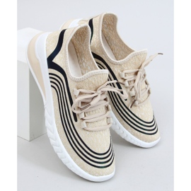 Calzini beige 3436 Scarpe sportive beige 1