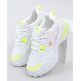 Scarpe sportive da donna bianche e gialle HX-68 Yellow bianco multicolore giallo 1