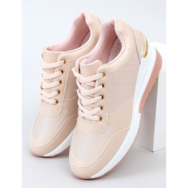 Rosa MY-2717 Scarpe sportive rosa con zeppa nascosta 1