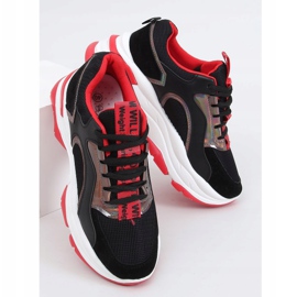 Scarpe sportive nere R12YD518-11 NERO / ROSSO 1