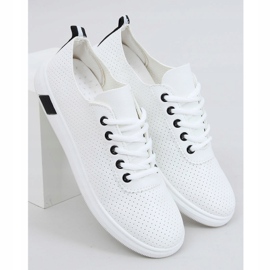 Sneakers da donna bianche e nere LA42 Black bianco nero 1