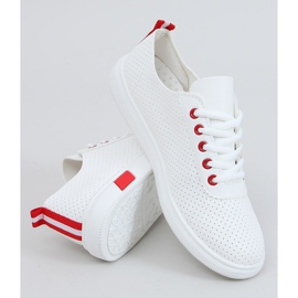 Sneakers da donna bianche e rosse LA42 Red bianco rosso 1
