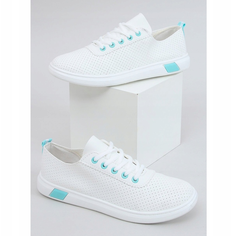 Sneakers donna bianche e blu LA42 Blue bianco 1