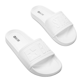 Pantofole da uomo Lopez Big Star bianche bianca 1