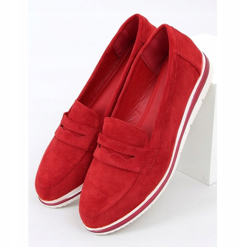 Mocassini con suola alta rosso 1151 Rosso 1