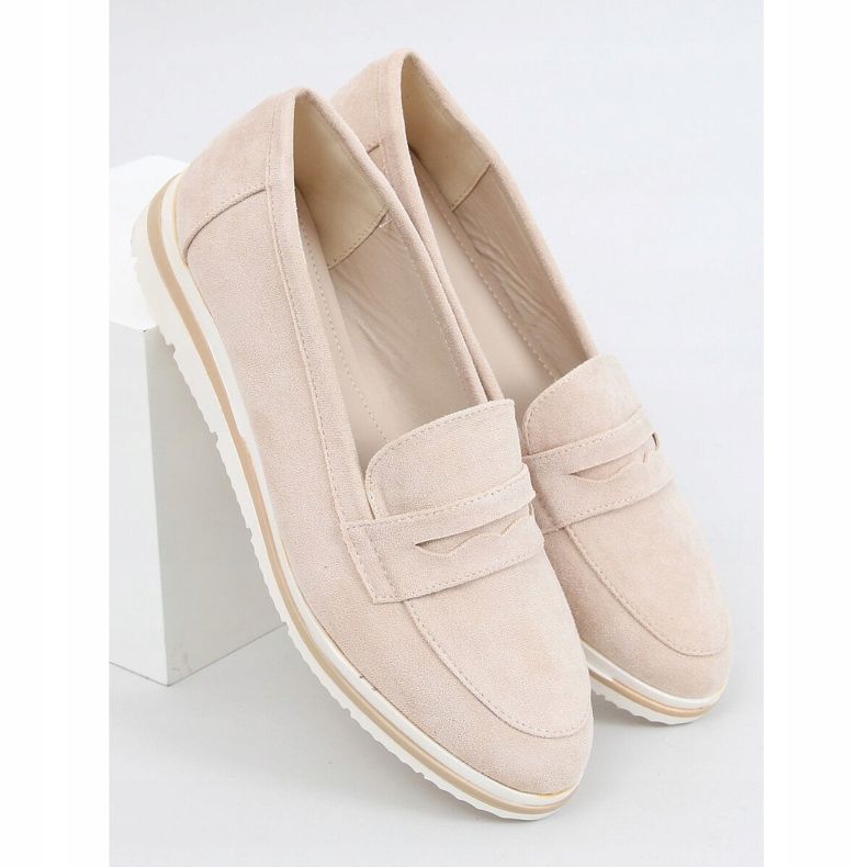 Mocassini con suola alta 1151 Beige 1