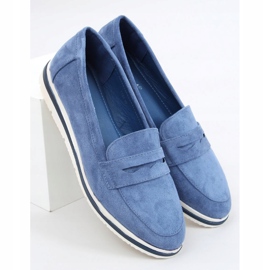 Mocassini blu 1151 Jeans con suola alta 1