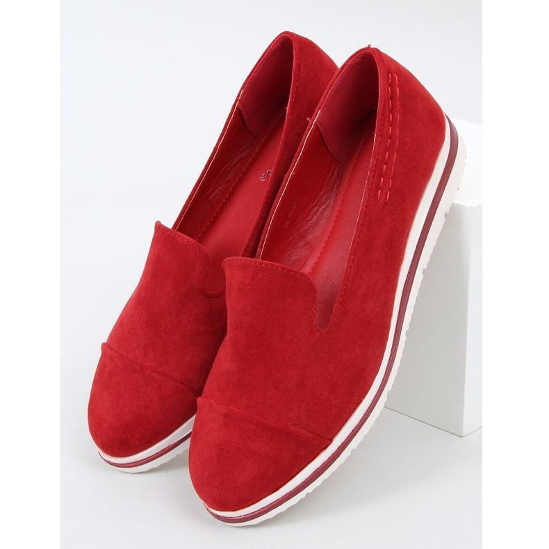 Mocassini con suola alta rosso 5836 Rosso 1