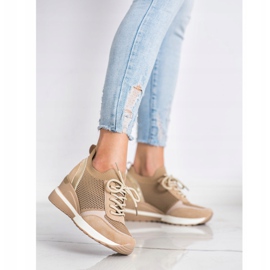 Sneaker traforate VINCEZA beige 1