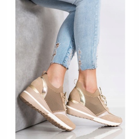 Sneaker traforate VINCEZA beige 2