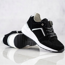 Filippo Scarpe sportive in pelle nera nero 2