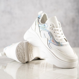 SHELOVET Scarpe da ginnastica alla moda bianco 2