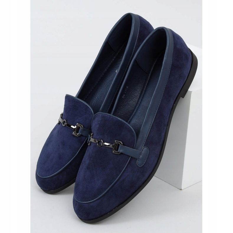 Mocassini blu navy da donna 8742 Blue 1