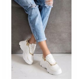 SHELOVET Scarpe da ginnastica alla moda bianco 2