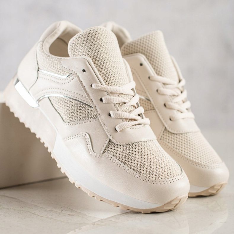 SHELOVET Sneakers alla moda per la primavera beige 1