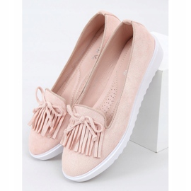 Mocassini rosa con frange 6429 Pink 1