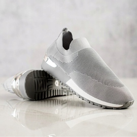 SHELOVET Sneakers in tessuto traforato grigio 1
