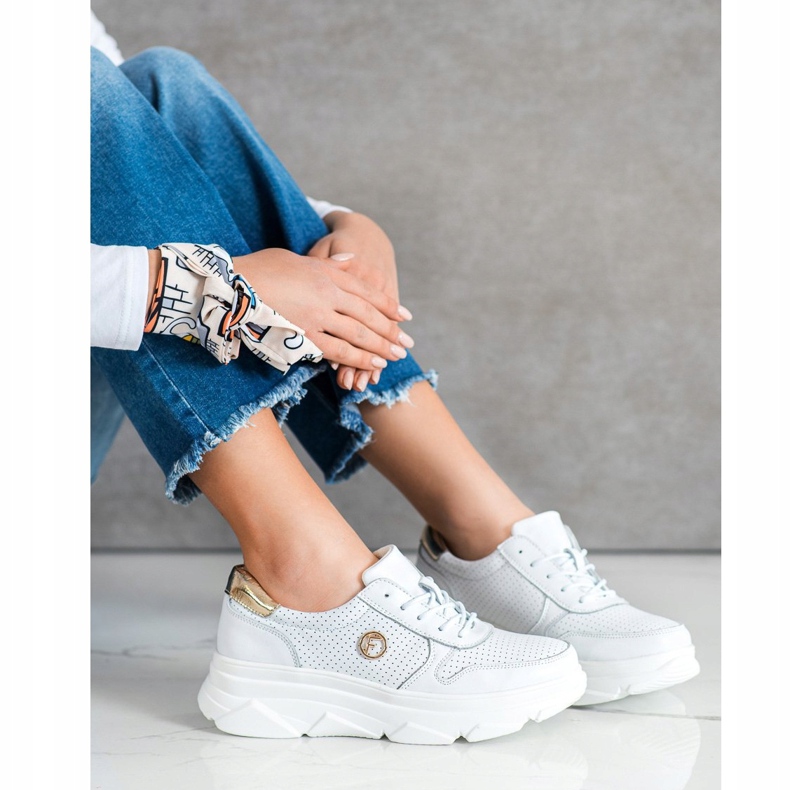 Filippo Sneakers in pelle sulla piattaforma bianca 1