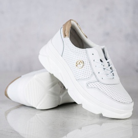 Filippo Sneakers in pelle sulla piattaforma bianco 2