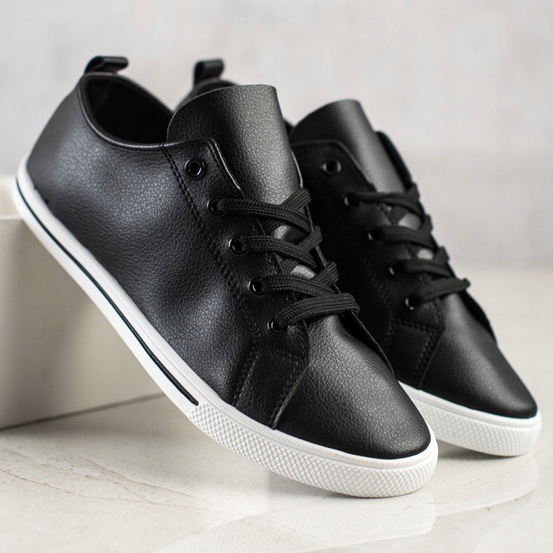 SHELOVET Comode scarpe da ginnastica basse nero 1