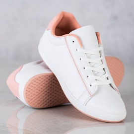 SHELOVET Sneakers Basse Con Ecopelle bianca 1