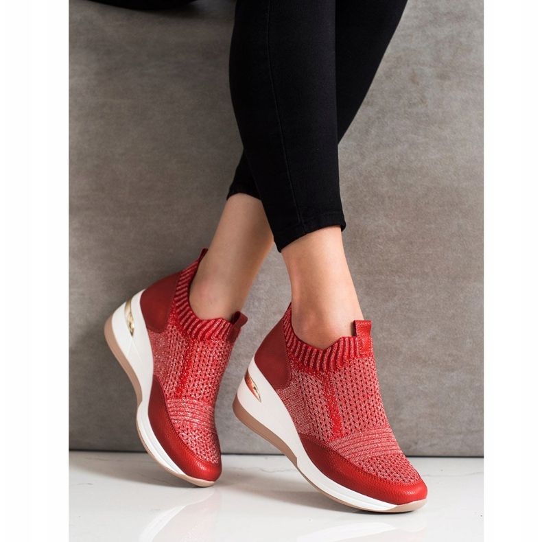 ARTIKER Scarpe da ginnastica rosse in tessuto rosso 2