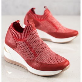 ARTIKER Scarpe da ginnastica rosse in tessuto rosso 1