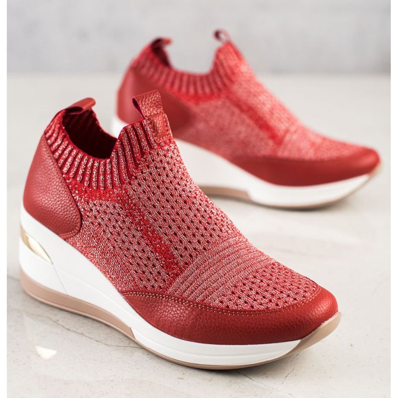 ARTIKER Scarpe da ginnastica rosse in tessuto rosso 1