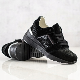 Evento Sneakers in pelle stampa serpente nero 1