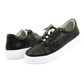 Filippo Eleganti sneakers in pelle nera DP2041/21 BK Nero 2