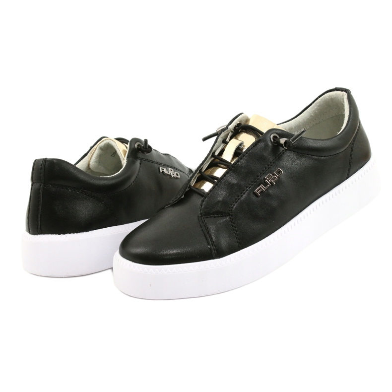 Filippo Eleganti sneakers in pelle nera DP2041/21 BK Nero 2