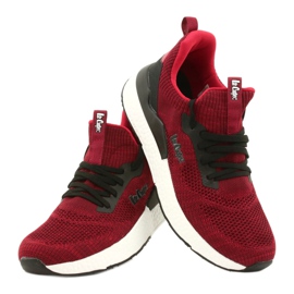 Scarpe sportive da uomo Lee Cooper LCW-21-29-0173M Rosse nero 3