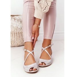 Sandali Tacco Alto Pelle Maciejka 04509-45 Beige-Oro d'oro 2