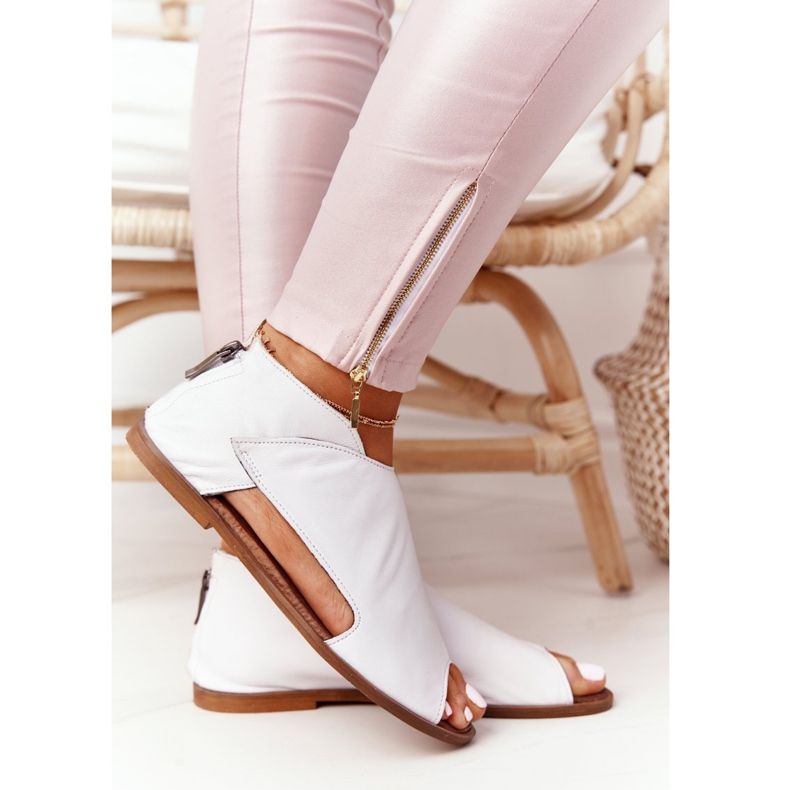 Sandali in pelle da donna Nicole 2622 Bianco bianca 1
