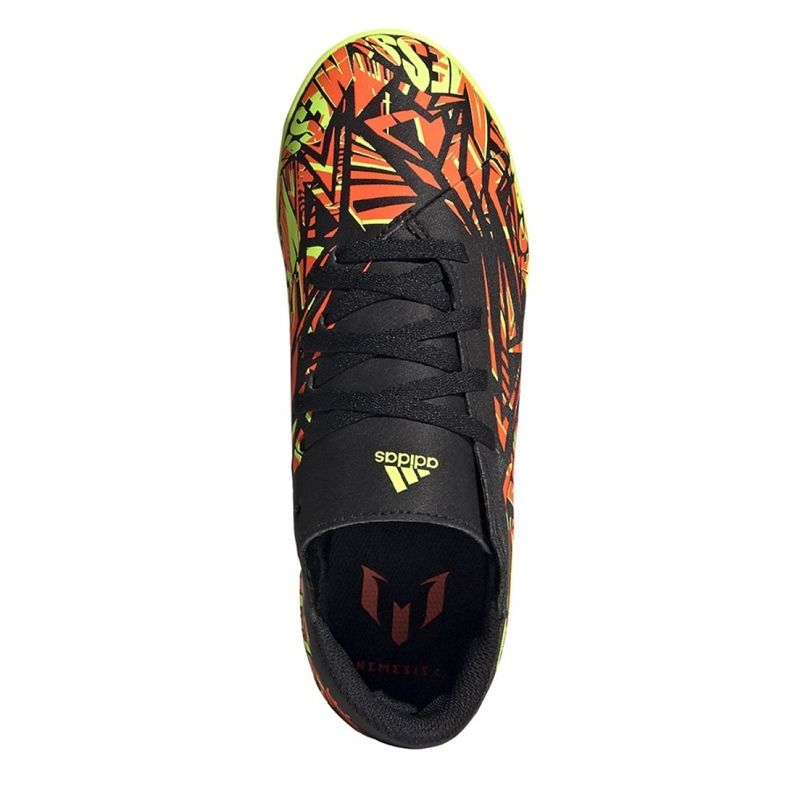 Scarpe da calcio Adidas Nemeziz Messi.4 In Jr FW7310 nero, giallo, arancione arancia 2