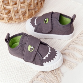 Sneakers Bambini Con Velcro Grey Shark grigio 1