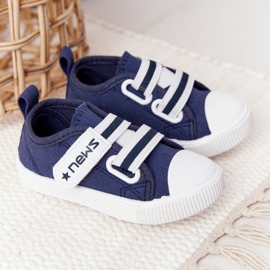 EVE Sneakers Bambini Con Velcro Navy Blue Novità blu navy 2