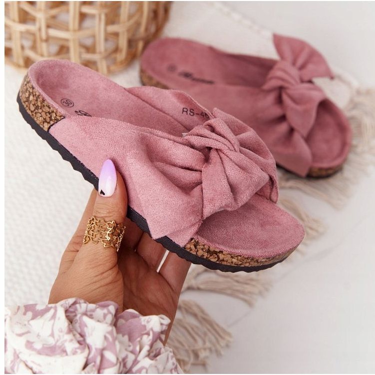 PB2 Pantofole Per Bambini Su Sughero Rosa Cipria Little Wendy 2