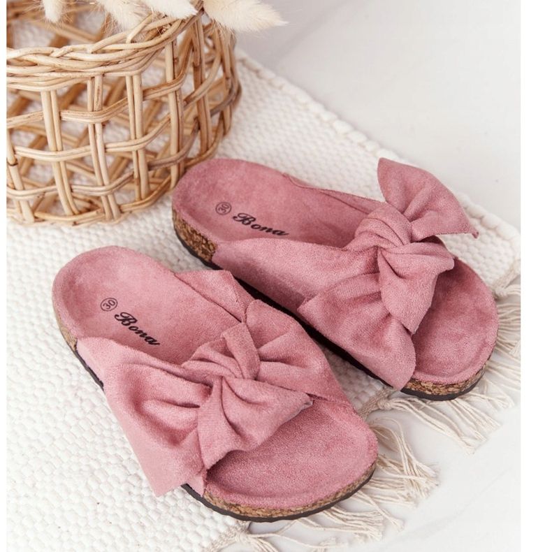 PB2 Pantofole Per Bambini Su Sughero Rosa Cipria Little Wendy 1