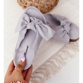 PB2 Pantofole grigie per bambini su sughero Little Wendy grigio 1